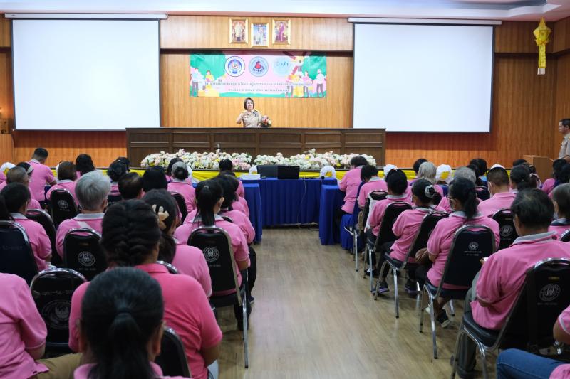 การอบรมตามโครงการให้ความรู้เพื่อพัฒนาศักยภาพอาสาสมัครสาธารณสุข (อสม.) และจิตอาสาแกนนำสุขภาพตำบลสันนาเม็ง ประจำปี พ.ศ. 2566