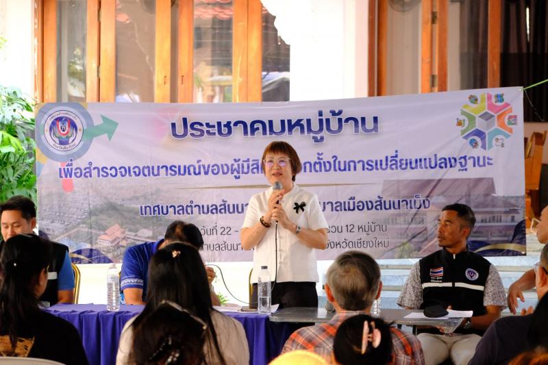 เทศบาลตำบลสันนาเม็งได้จัดประชุมประชาคมหมู่บ้าน เป็นวันที่ 9 หมู่ 11 บ้านแม่กวงใต้ โดยมีวัตถุประสงค์